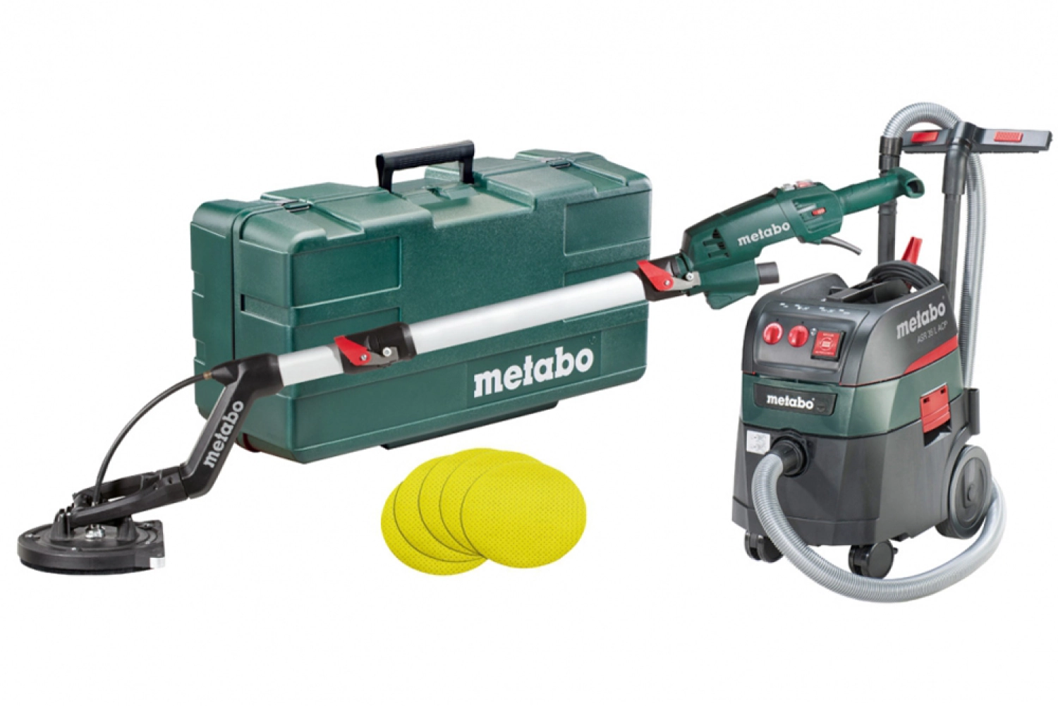 Metabo 690886000 Langnek schuurmachine 225mm (LSV 5-225) & Alleszuiger / bouwstofzuiger (ASR 35 L ACP) combiset - 1400W - L-klasse - 35L-image