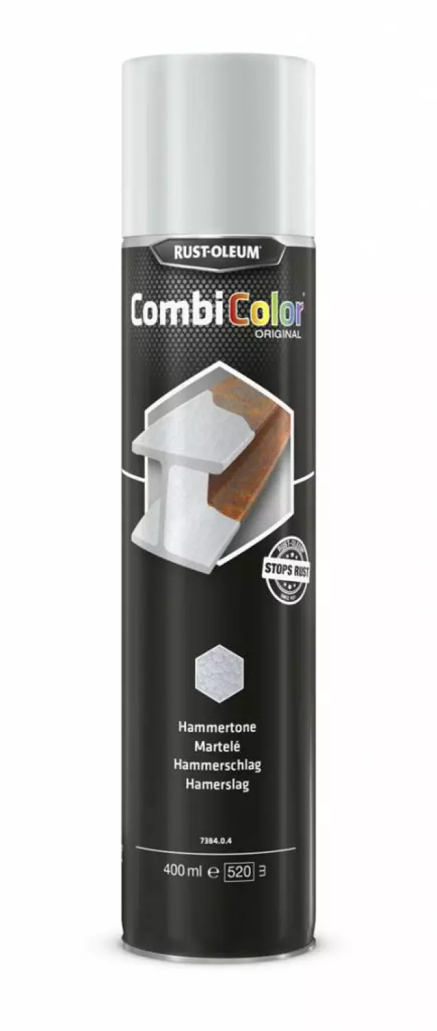 Rust-Oleum Combicolor Hamerslag Spuitbus - lichtgrijs - 0,4L-image