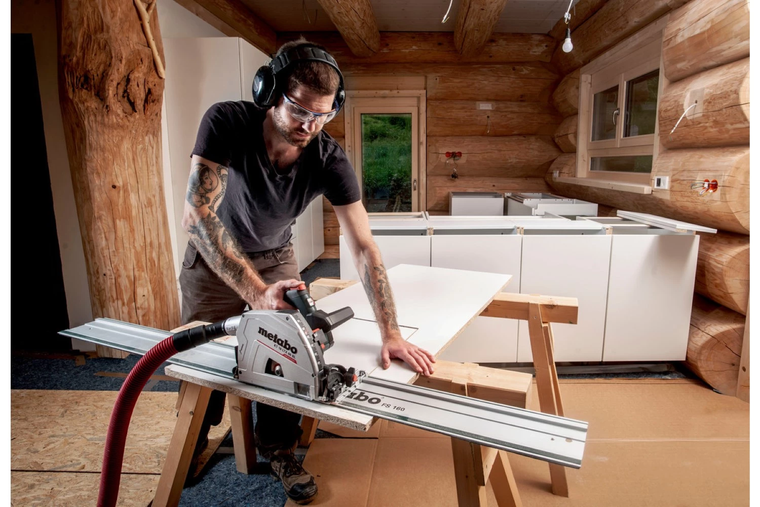 Metabo KT 18 LTX 66 BL 18V Li-ion accu invalcirkelzaag set (2x 8.0Ah accu) incl. geleiderail in metaBOX - 165 x 20mm - koolborstelloos-image