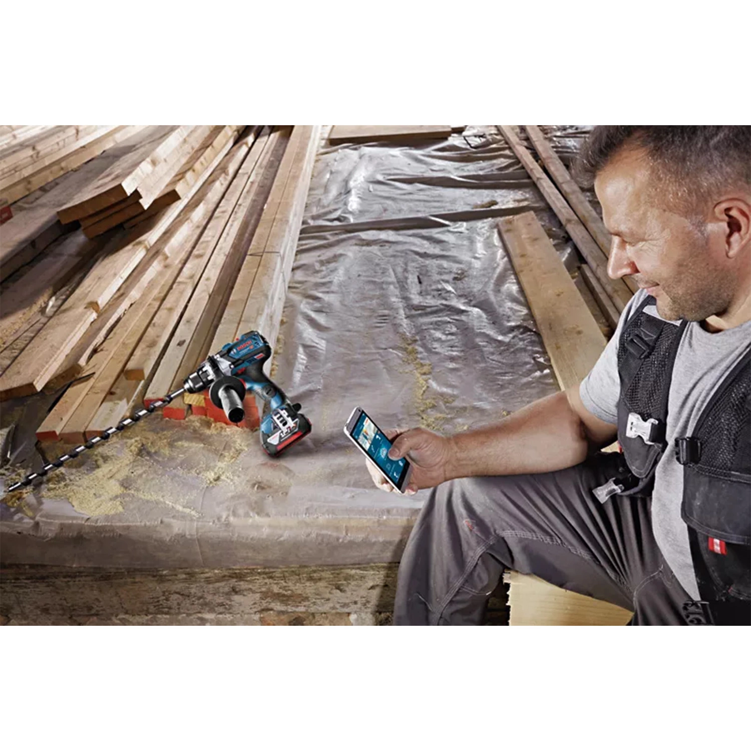 Bosch GSR18V-110 Jeu de visseuses sans fil Li-ion 18V (batterie 3x 4Ah) en L-Boxx - 110Nm-image