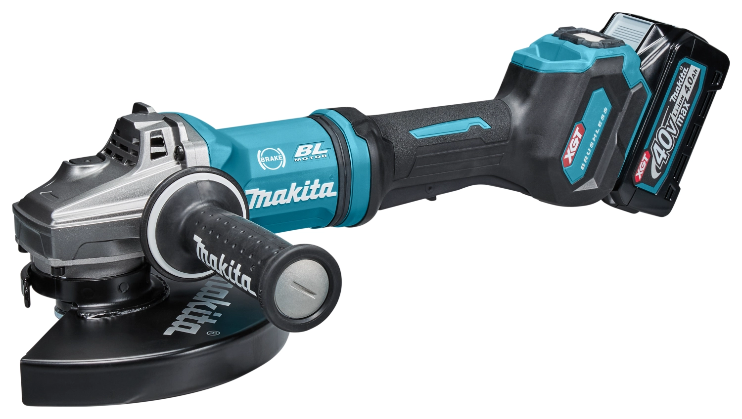 Makita GA038GM203 40V Max Li-Ion accu haakse slijper set (2x 4,0Ah) in koffer - 230mm - koolborstelloos-image