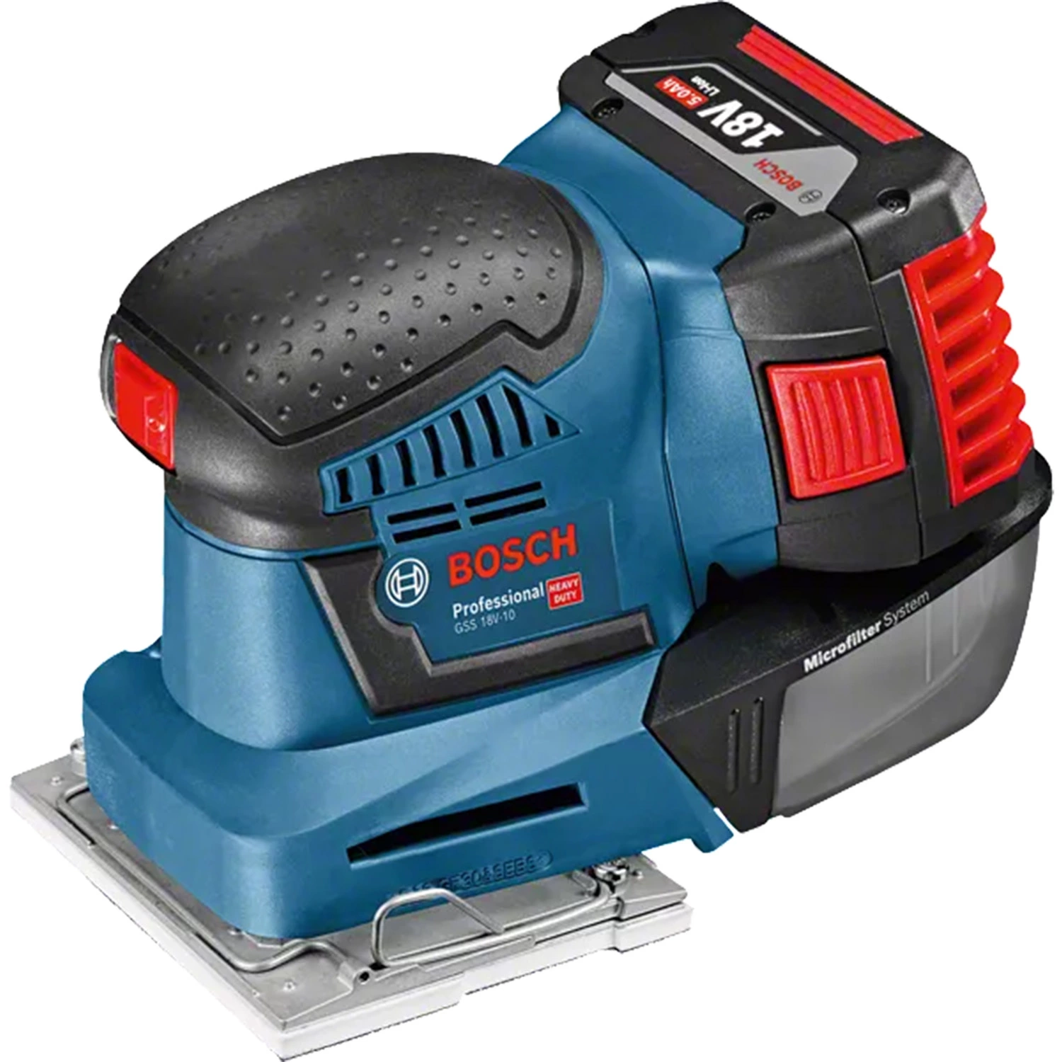 Bosch GSS 18V-10 SOLO 18V Li-ion Accu 3-in-1 multischuurmachine body in L-boxx + schuurvellen set