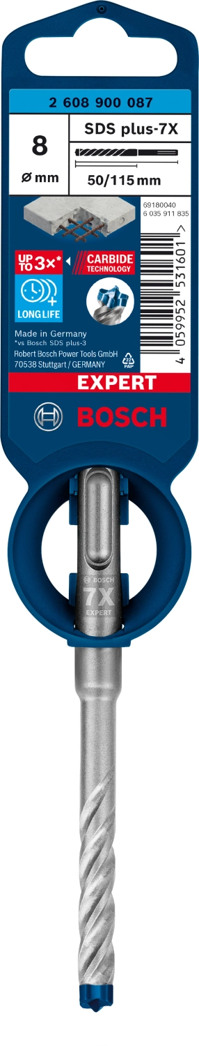 Bosch 2608900087 EXPERT Hamerboor SDS plus-7X - 8x50x115mm-image