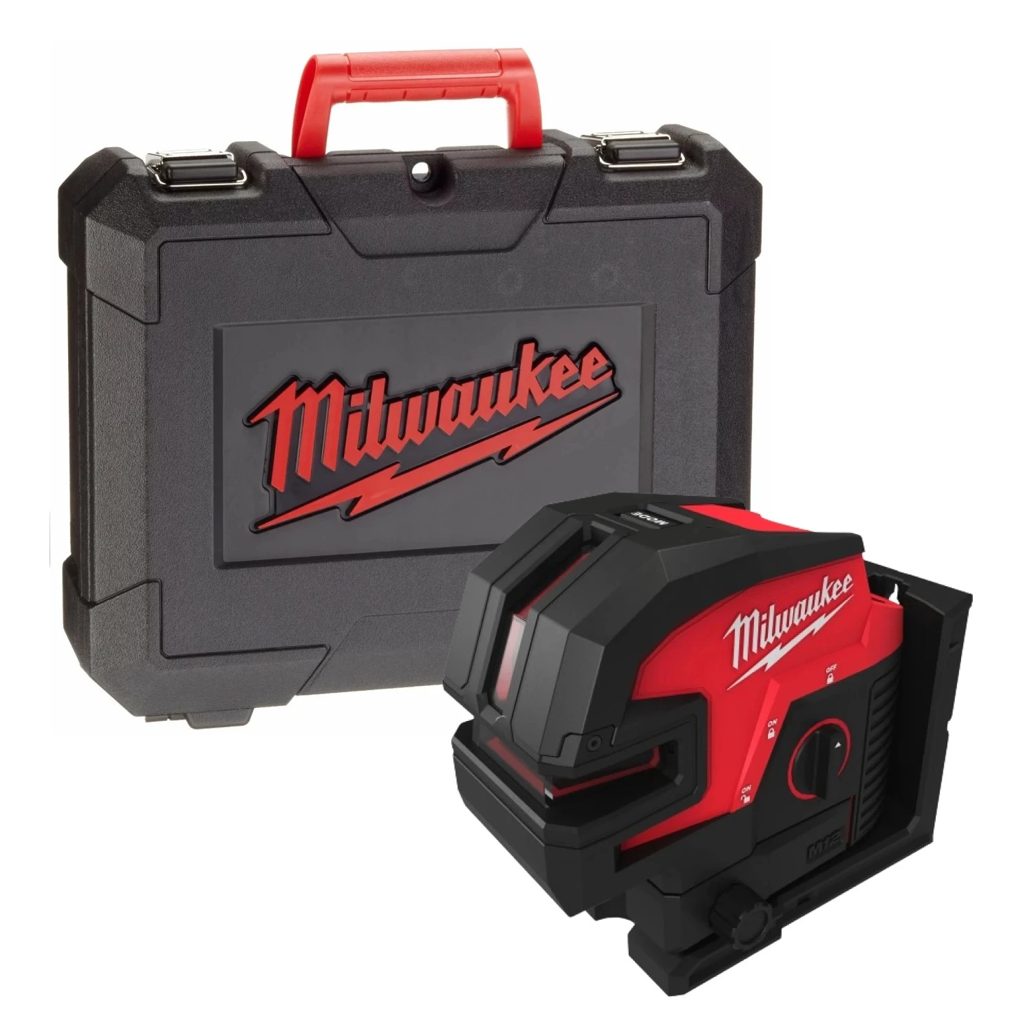 Milwaukee M12 CLL4P-0C 12V Li-Ion batterie laser croix autonivelante avec 4 points dans mallette de transport - vert-image