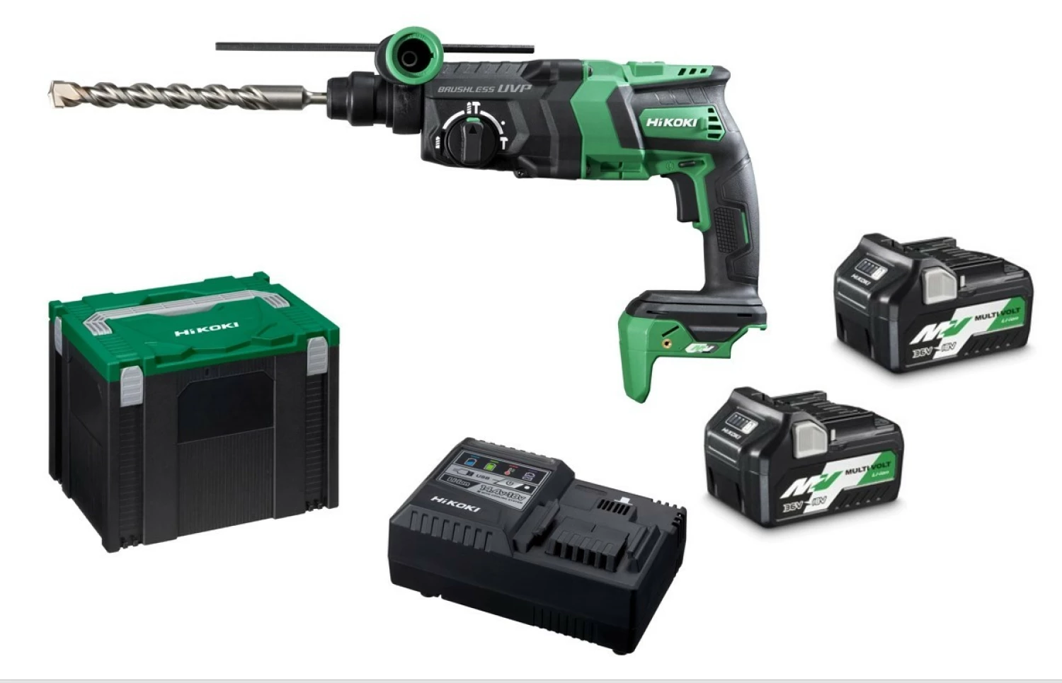 HiKOKI DH36DPEWRZ 36V Li-ion accu boorhamer set (2x 2.5Ah/5.0Ah) in systatiner - 3,2J-image