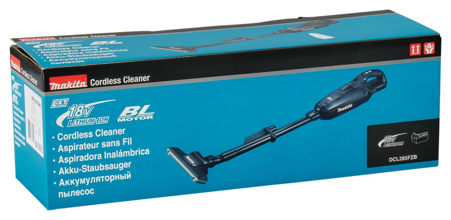 Makita DCL285FZB LXT 18 V Aspirateur à manche - Sans charbons - Classe de poussière L - Noir