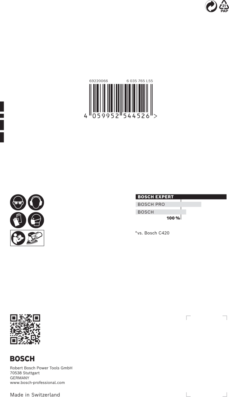 Bosch 2608901114 EXPERT Schuurvel C470 Best for Wood and Paint - 100x150mm - K40 - 7 gaten (10st)-image