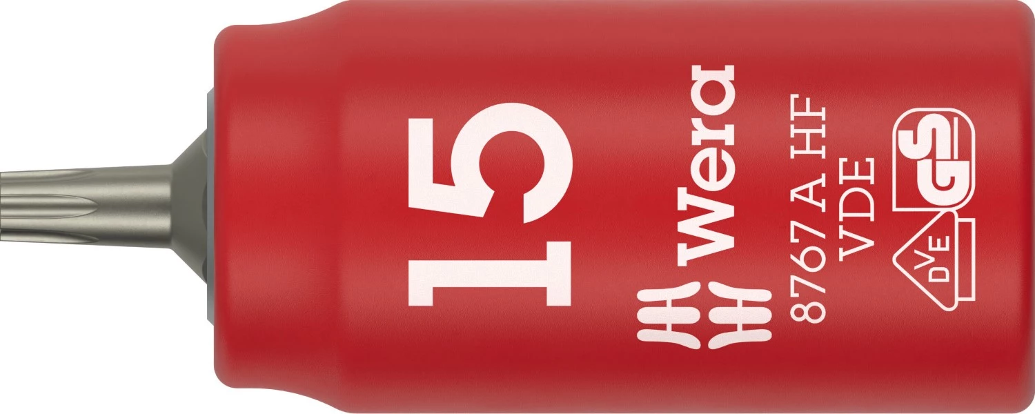Wera 05005920001 8767 C VDE HF TORX® Zyklop bitdop geïsoleerd - 1/4" - TX 15-image