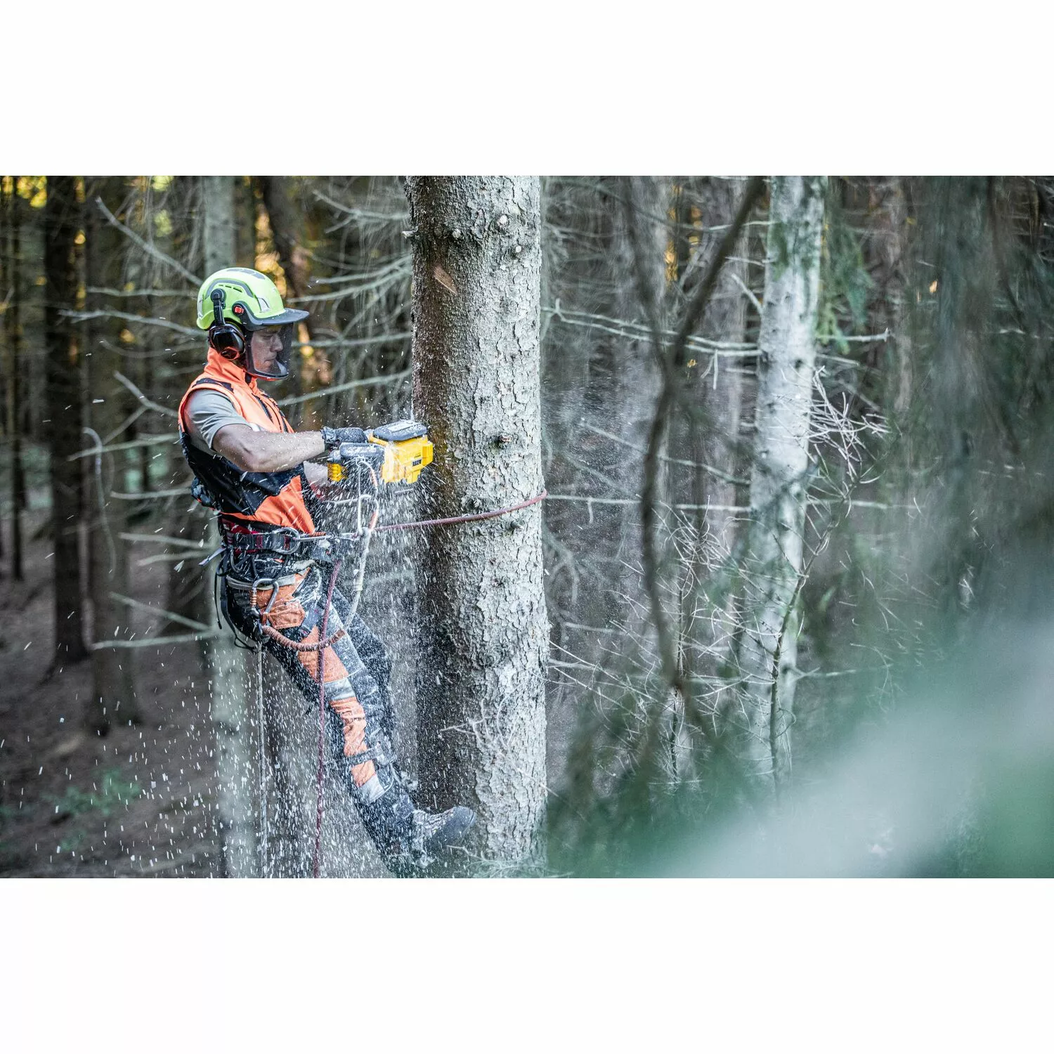DeWALT DCMCST635X1 54V XR FLEXVOLT Ensemble de Tronçonneuse à Manche Supérieur sans Fil (1x Batterie 9.0Ah) - Moteur sans Balais - 35cm-image