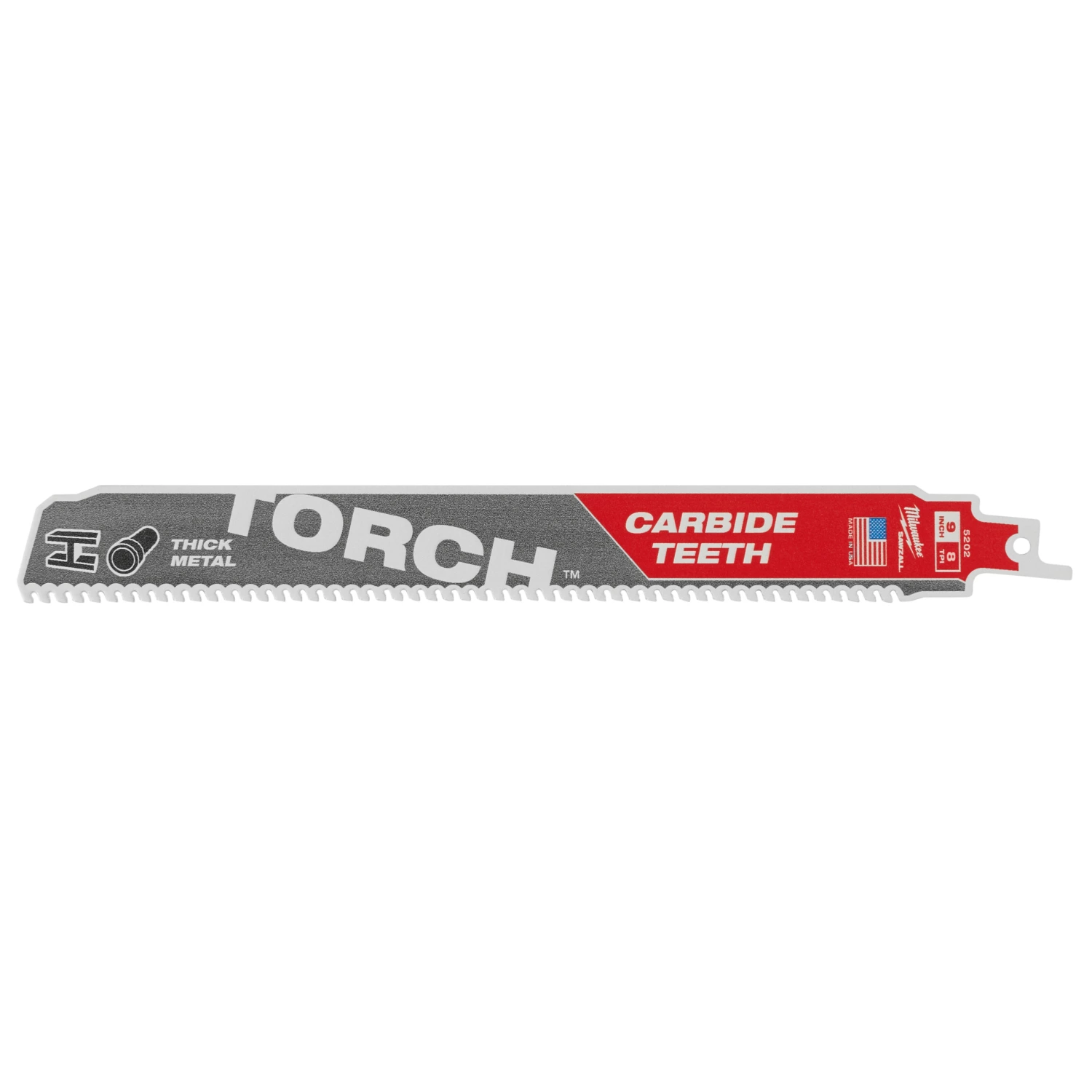 Milwaukee 48475502 Sawzall Reciprozaagblad TCT TORCH Carbide - 230 x 8TPI - metaal - 5st-image