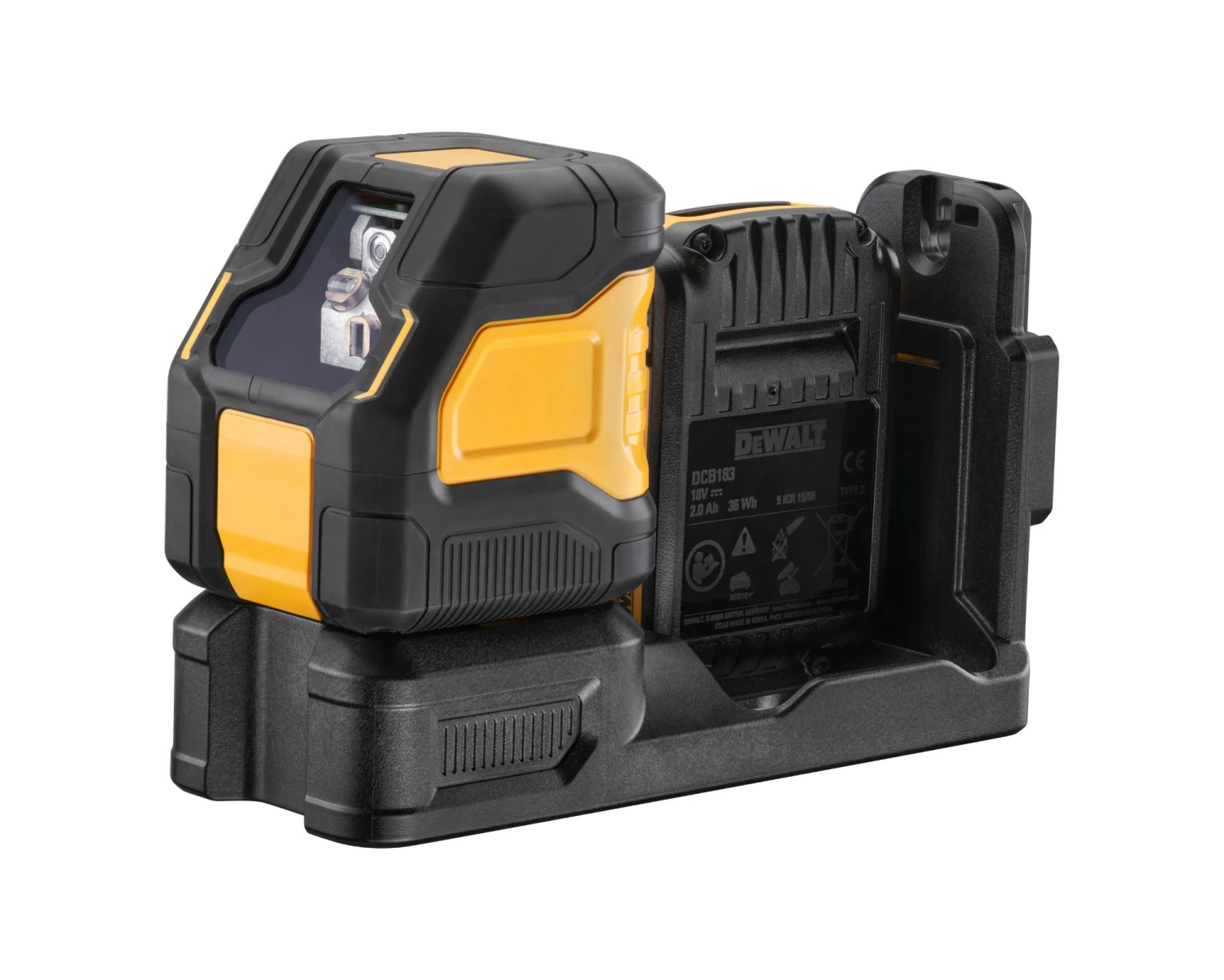 DeWALT DCE088D1G18 12V / 18V Li-ion XR Accu Zelfnivellerende kruislijnlaser set (1x 2.0Ah) in TSTAK koffer - groen-image