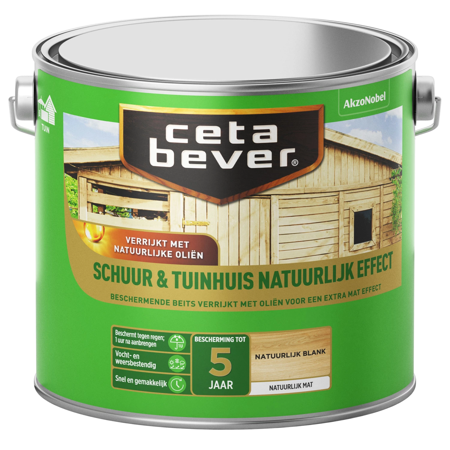 Cetabever Schuur- & Tuinhuis Beits Natuurlijk - Blank - 2,5L-image