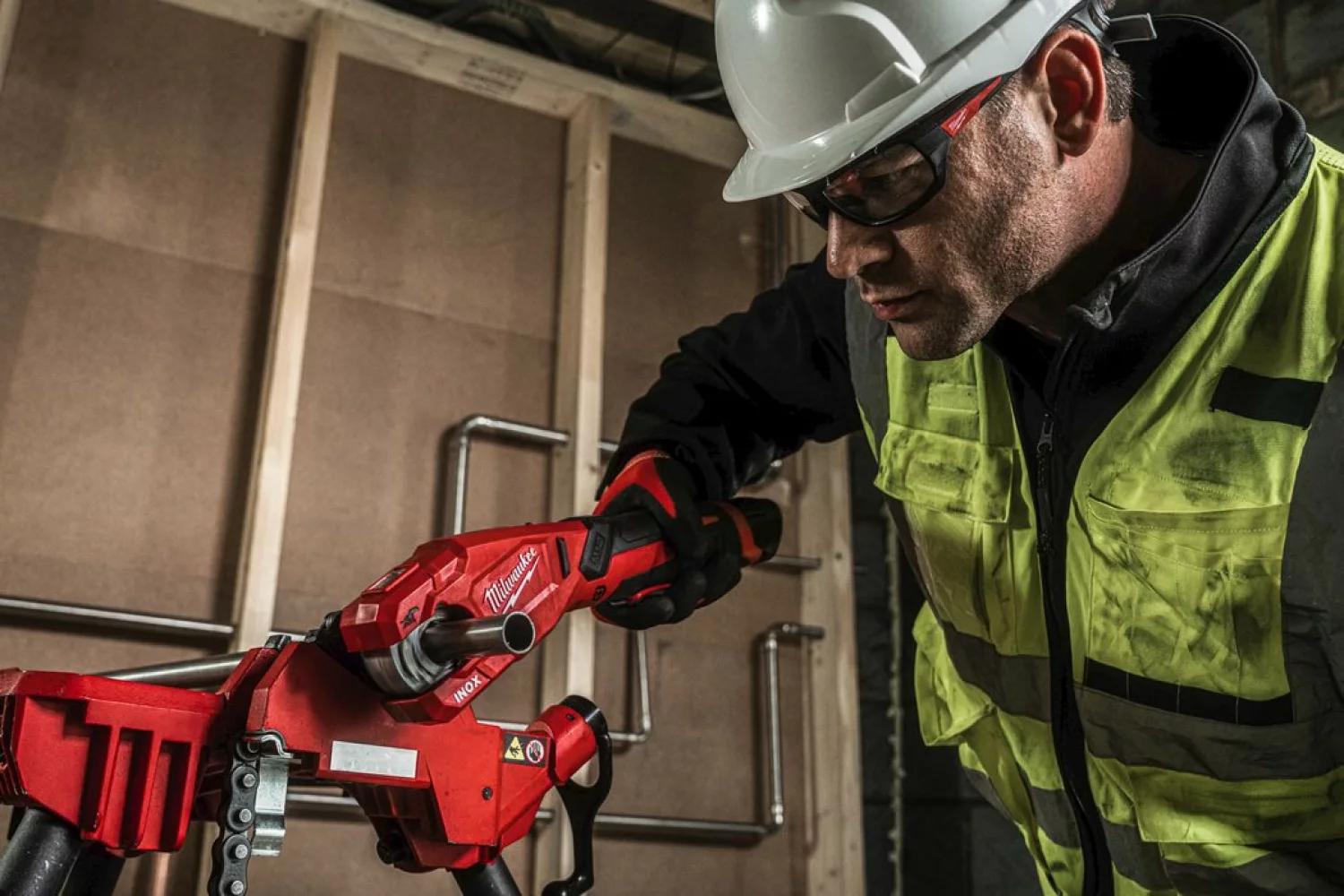 Milwaukee M12 PCSS-202C 12V Li-ion Accu pijpsnijder set (2x 2.0Ah accu) in koffer - RAPTOR™ - roestvast staal-image