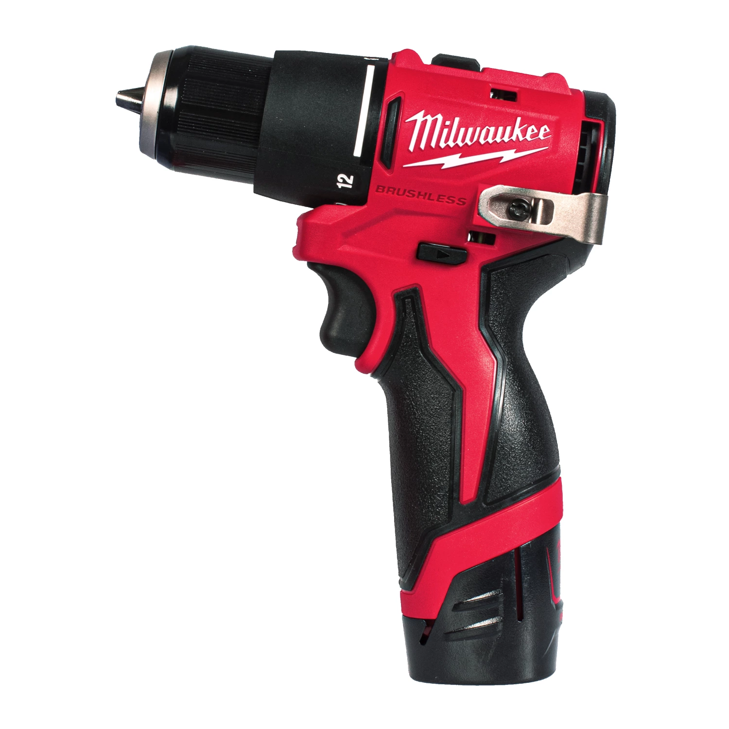 Milwaukee M12 BLPDRC-202C 12V Li-ion perceuse-visseuse à percussion avec batterie (set avec 2 batteries 2.0Ah) en coffret-image