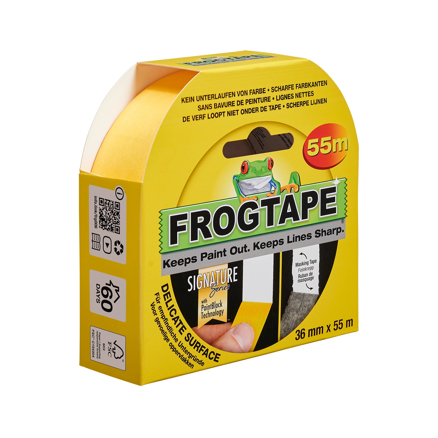 FrogTape Delicate Surface Ruban de masquage  36 mm x 55 m