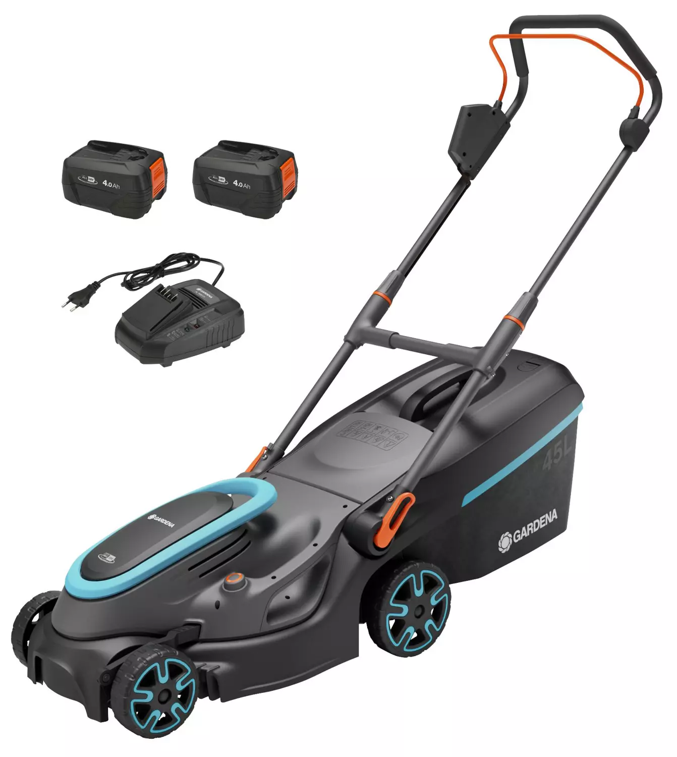 Gardena PowerMax 37/36V P4A kit tondeuse à gazon sans fil (1x 4,0Ah) - 37cm-image