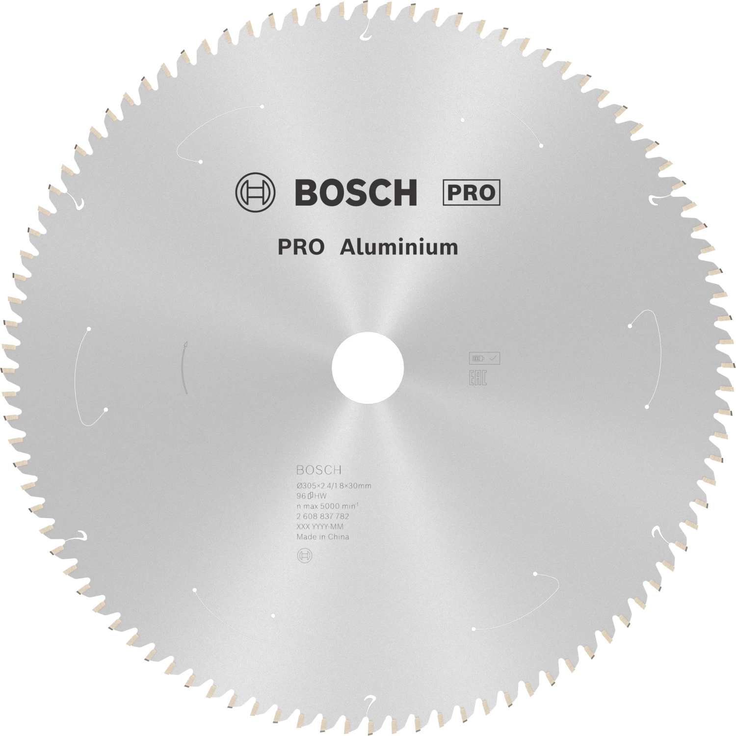 Bosch 2608837782 PRO cordless cirkelzaagblad - 305 x 30 x 96T - aluminium-image