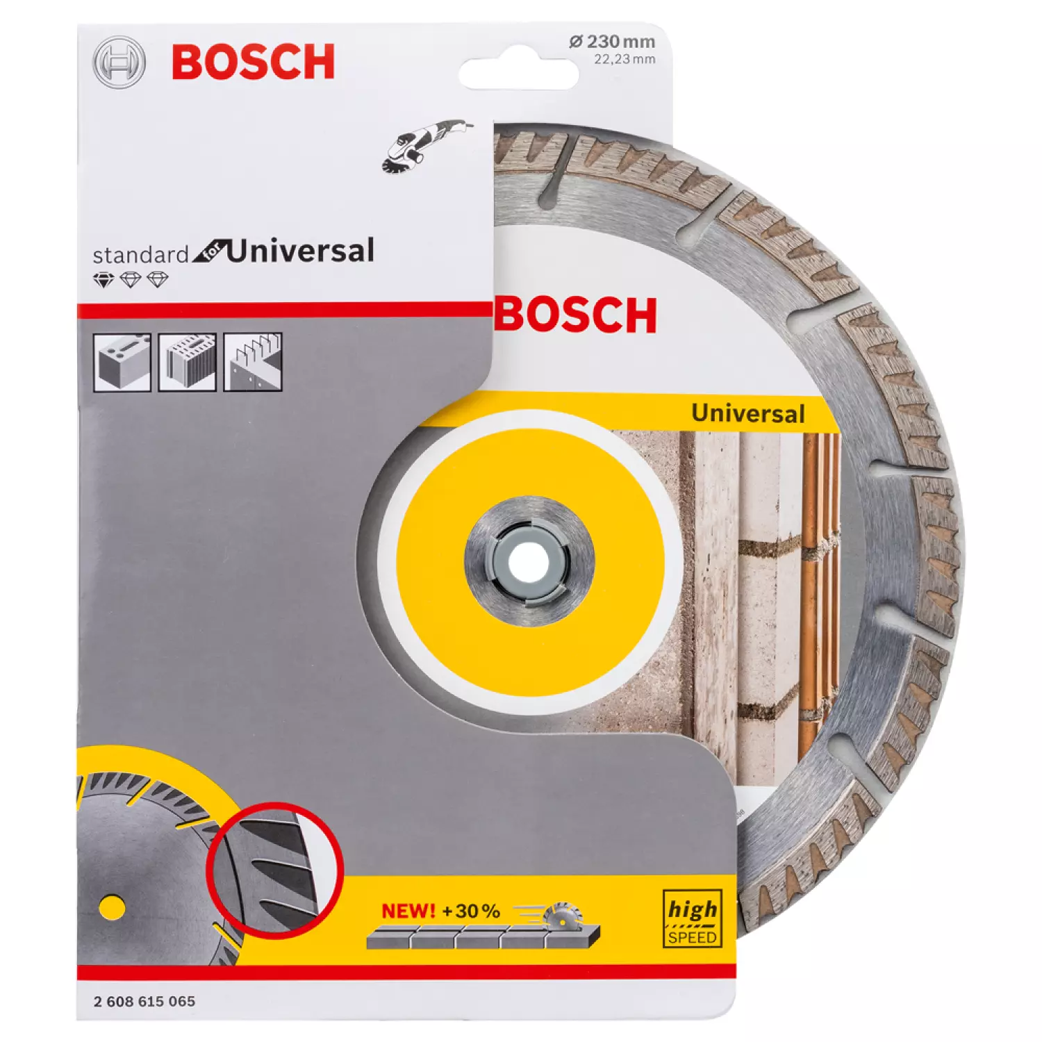 Bosch 2608615065 Standard Diamantdoorslijpschijf - 230 x 22,23 x 2,6mm - universeel-image