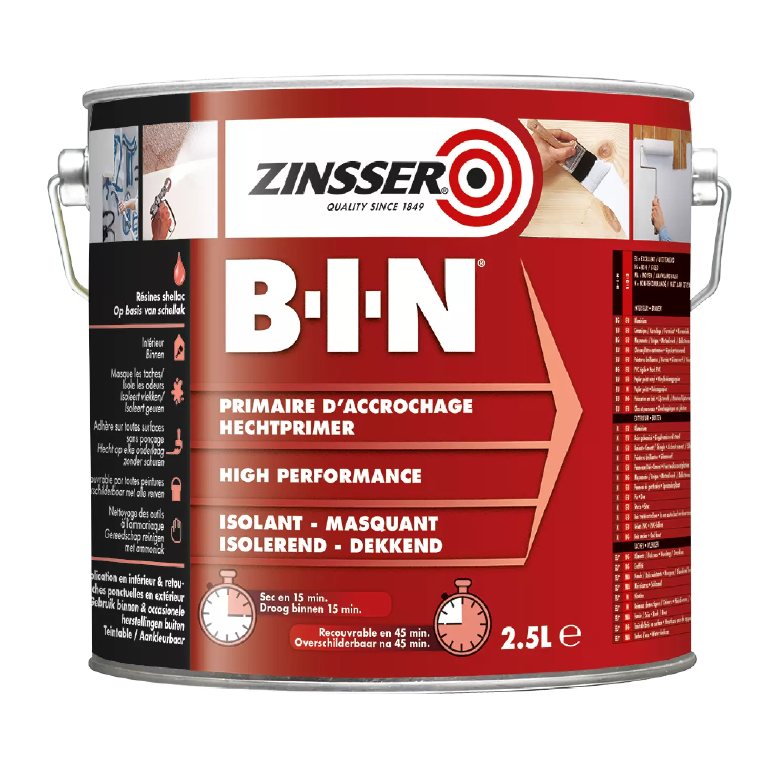 Zinsser Bin mat - Primer - wit - 2,5L-image