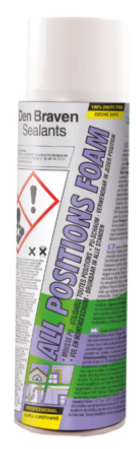 Zwaluw Den Braven 31054252 All Positions Montageschuim/PUR - Groen - 500ml