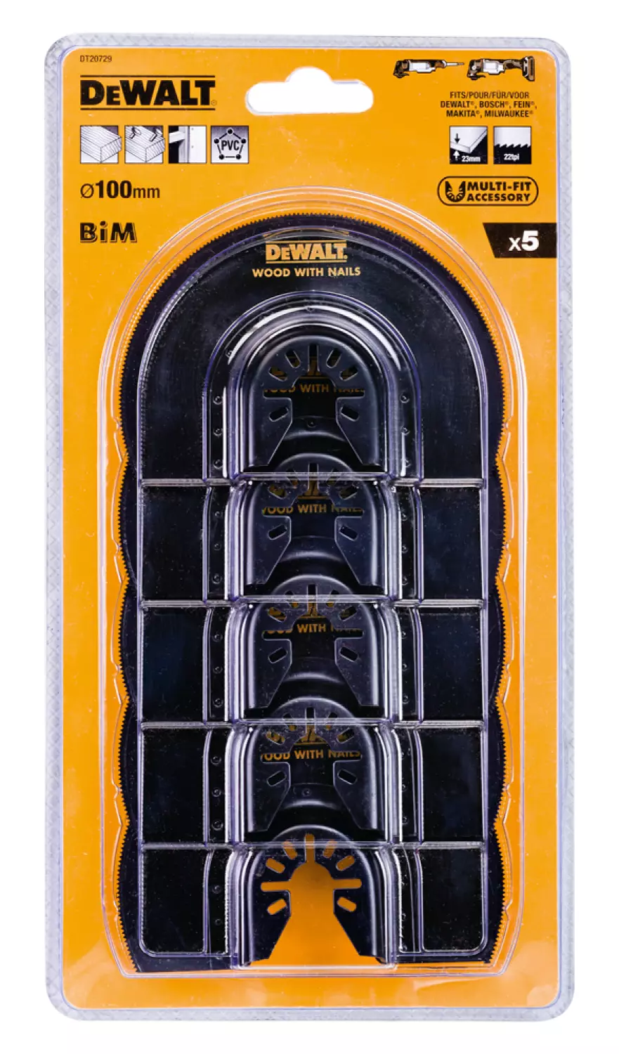 DeWALT DT20729 BiM Segmentzaagblad - 102mm - 5st - gebogen-image