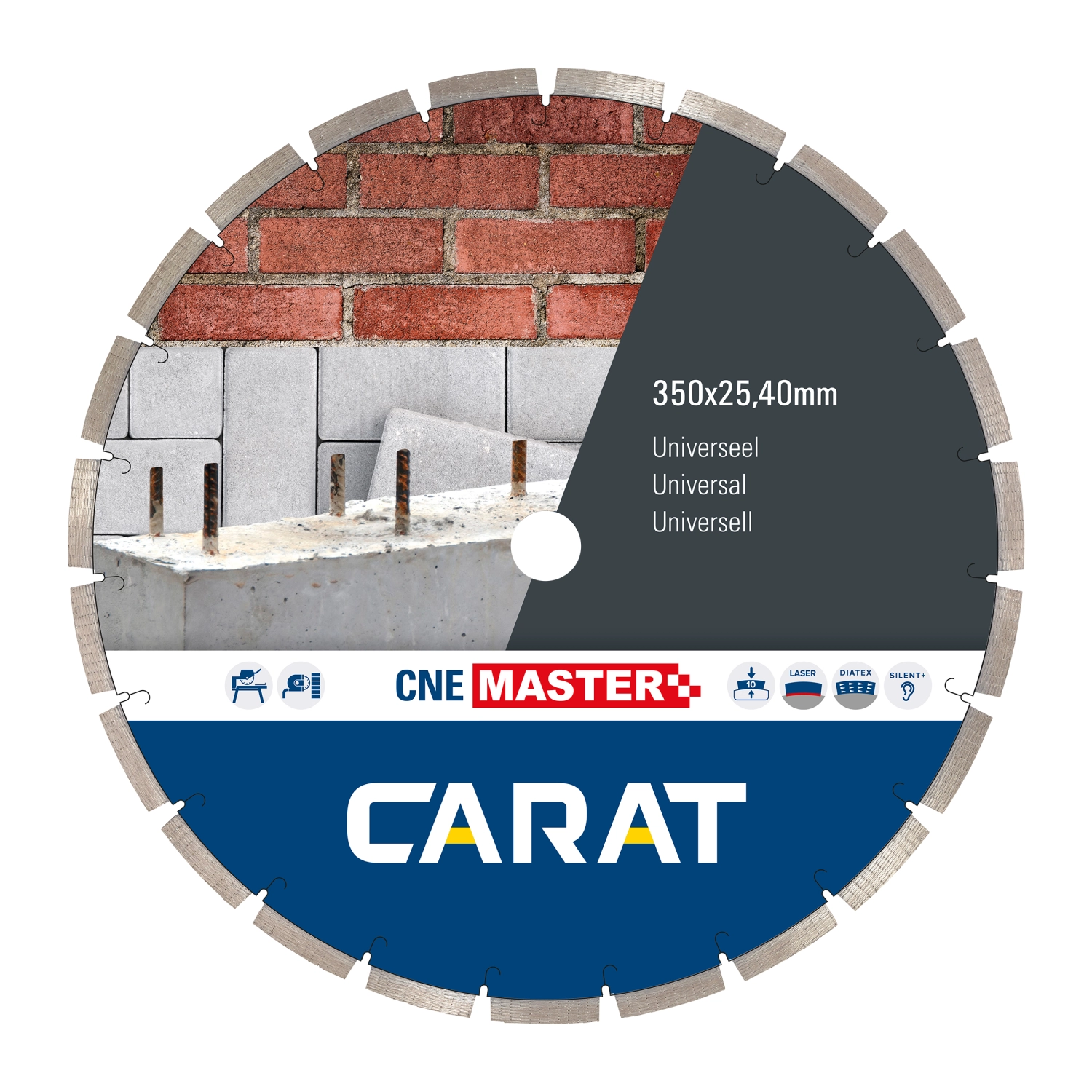 Carat CNEM400400 Diamantzaagblad voor natzagen - 400 x 25,4 x 10mm - Universeel-image