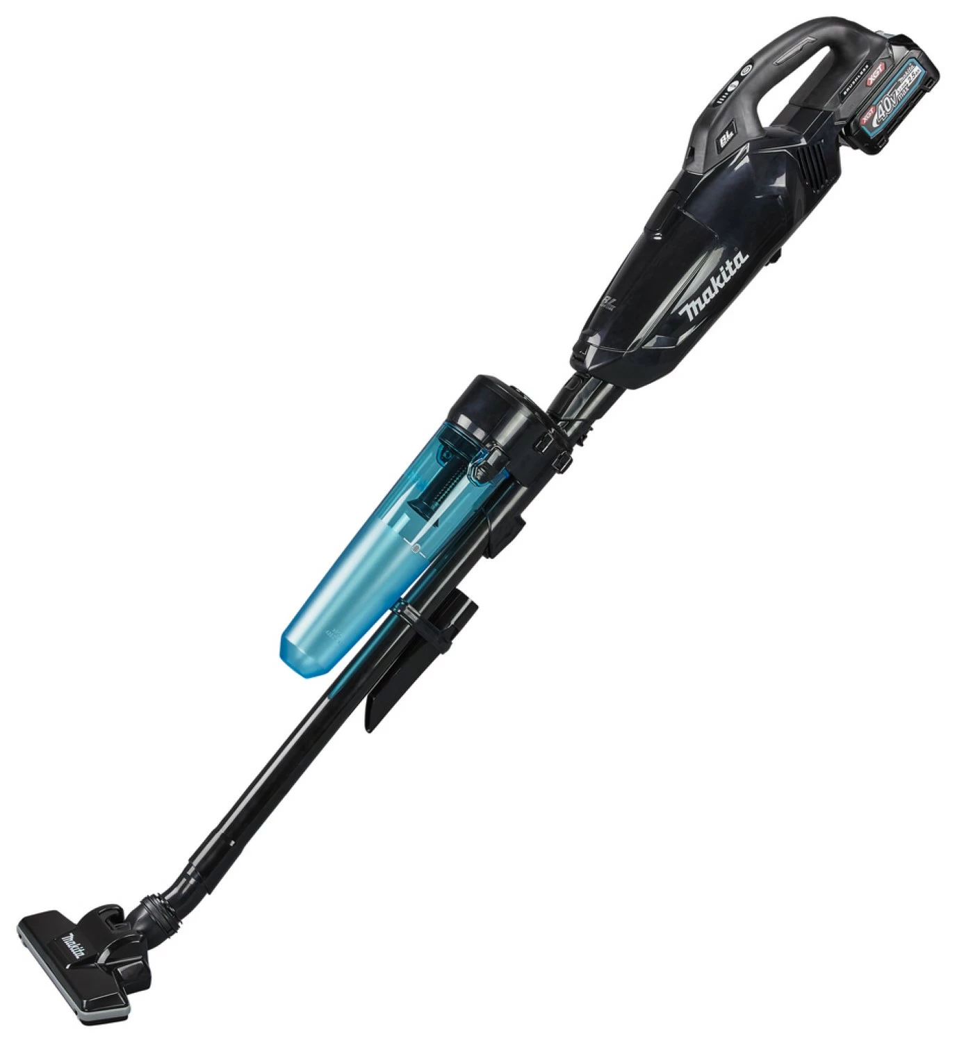 Makita CL002GD214 40V Max Li-Ion accu steelstofzuiger set (2x 2,5Ah) - Zwart-image