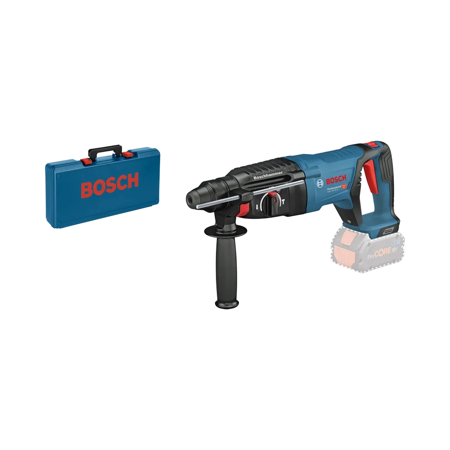 Bosch GBH 18 V-26 D 18V Li-ion accu SDS-plus boorhamer body in koffer - 2,5J - koolborstelloos-image