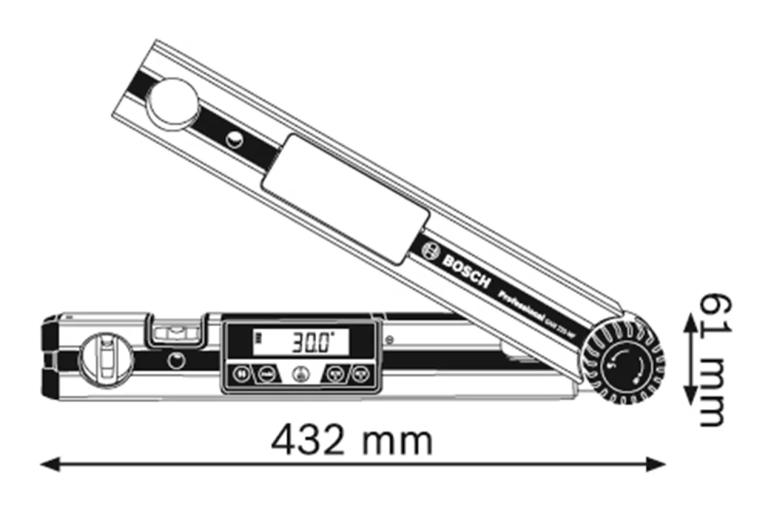 Bosch GAM 220 MF digitale hoekmeter - 220°-image