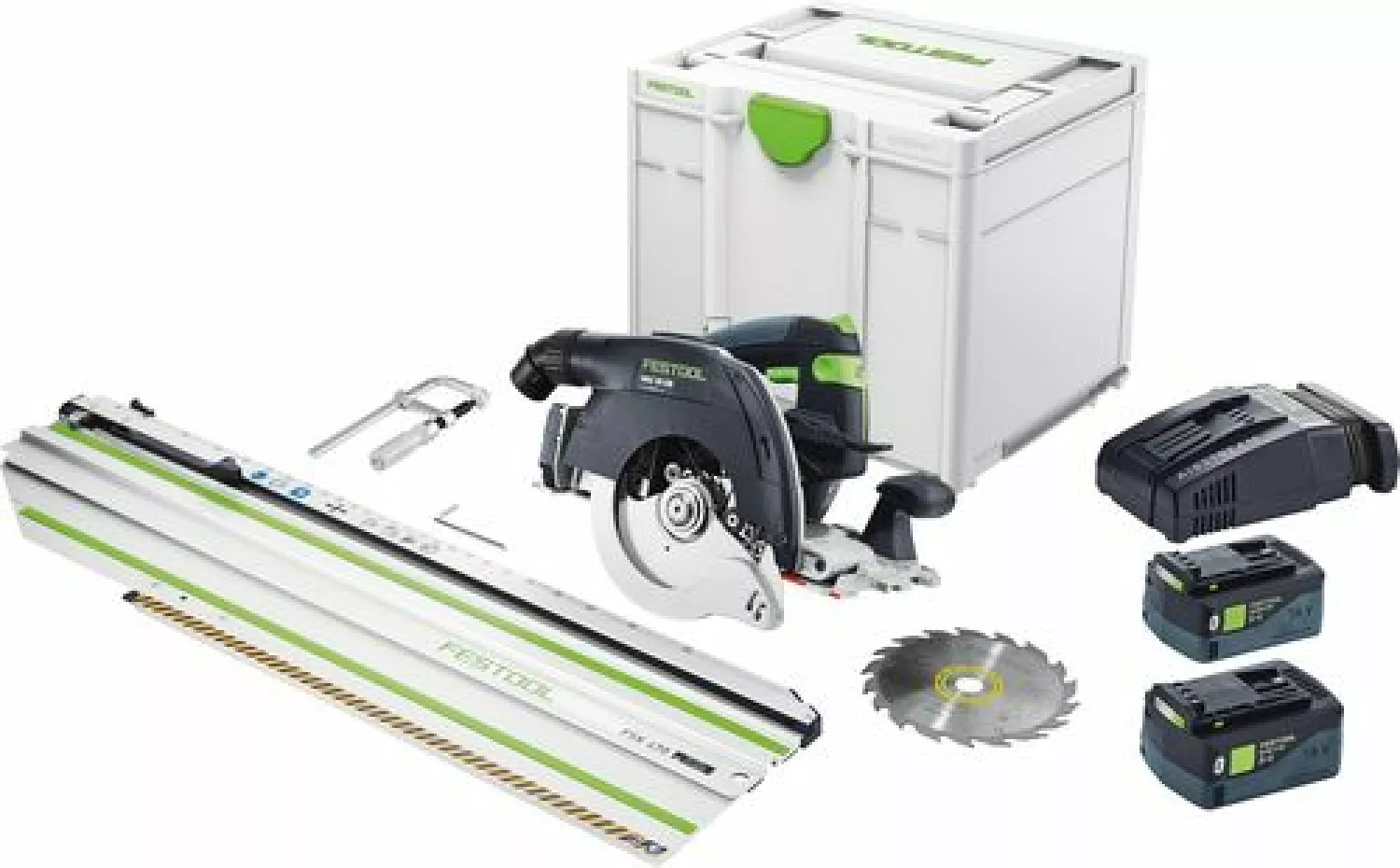 Festool HKC 55 5,0 EBI-Set-FSK 420 18V Li-Ion accu pendelkapzaag set (2x 5,0Ah) in systainer - 160mm-image