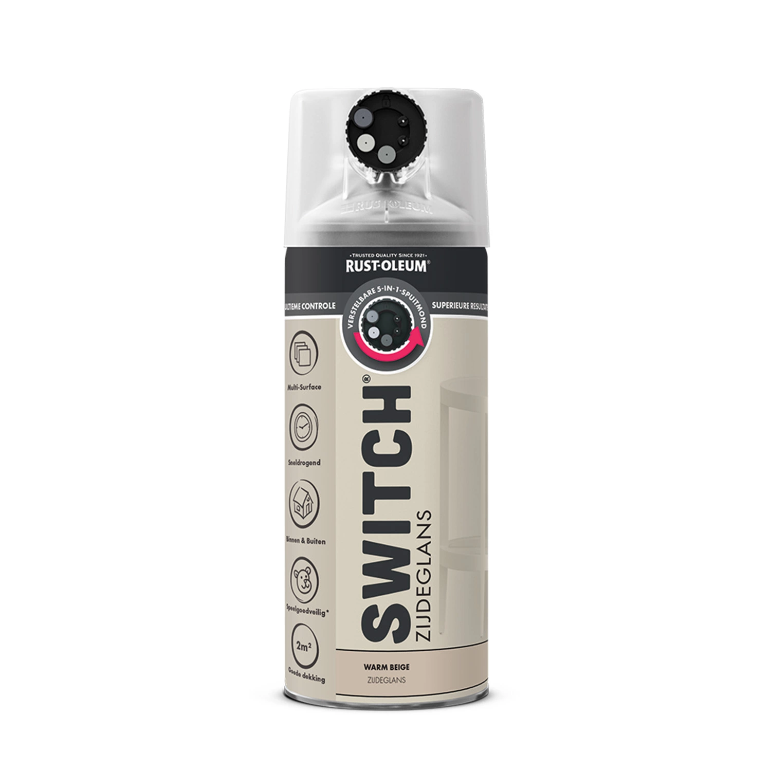 Rust-Oleum Switch Spuitlak - Zijdeglans Warm Beige - 400ml-image