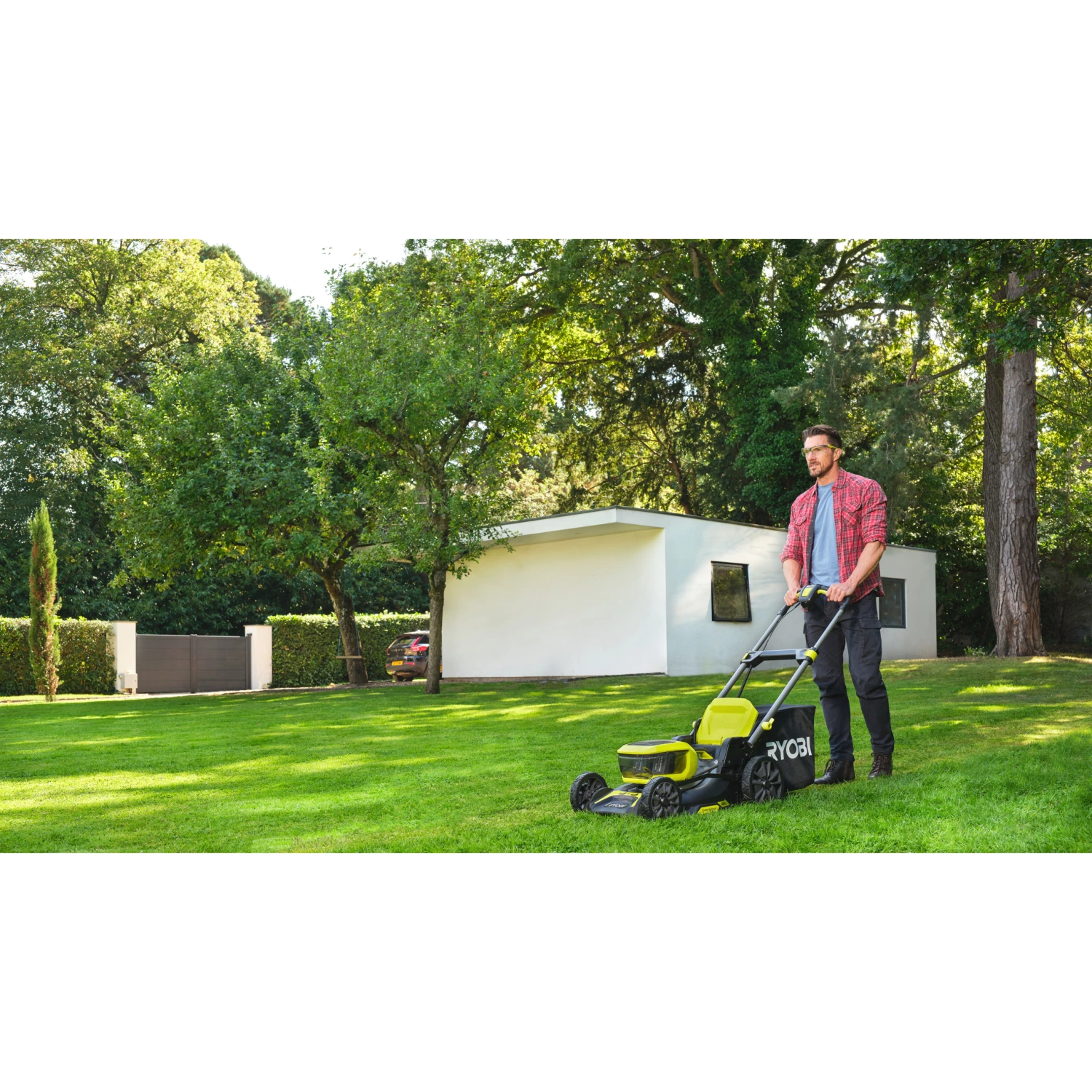 Ryobi RY18LMX46A-250 Tondeuse à gazon sans fil 18V Li-ion (2x batterie 5.0Ah) - 46cm-image