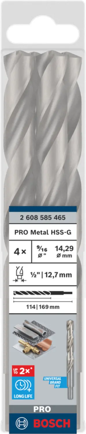 Bosch PRO 2608577653 Foret à métaux HSS-G - 7x69x109 mm