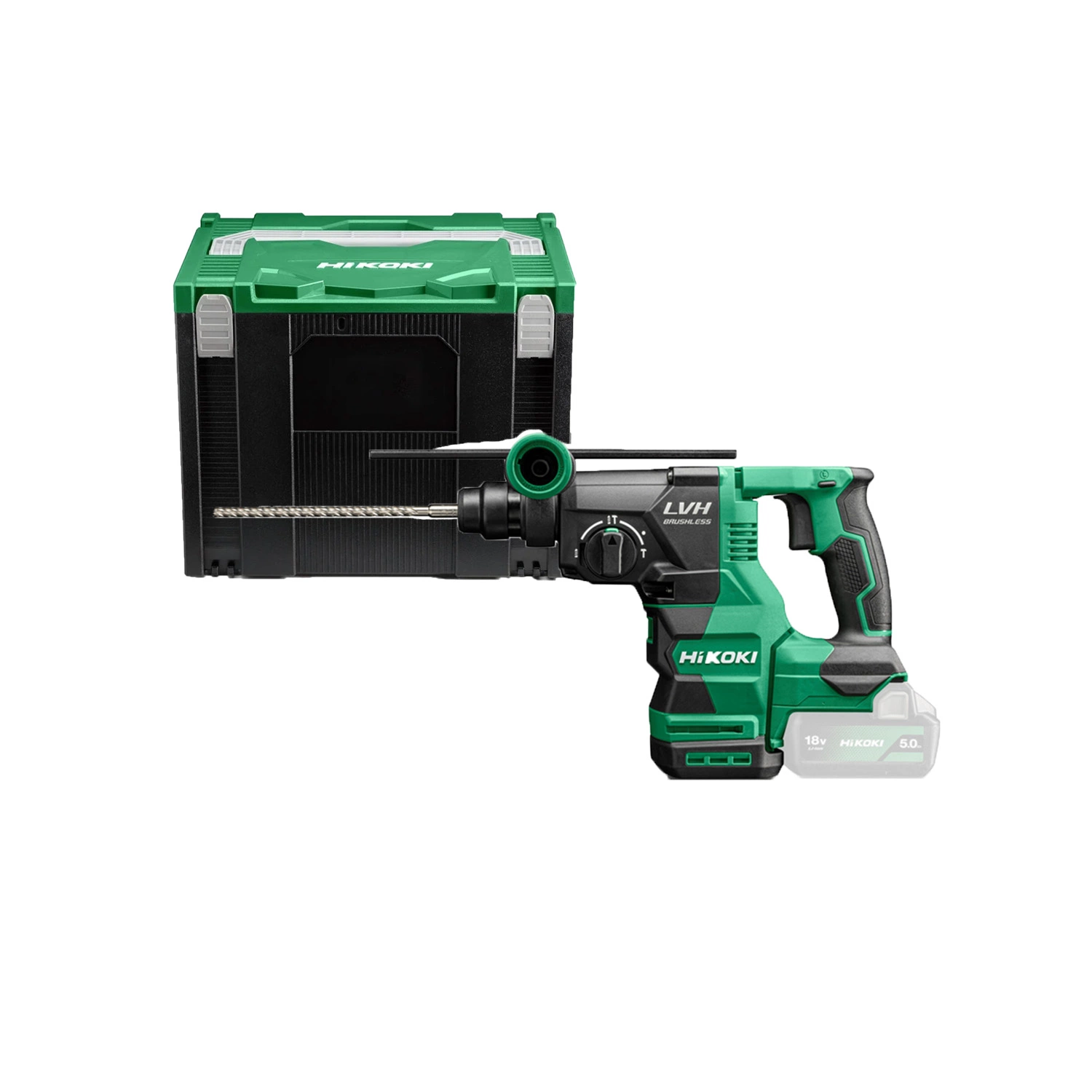 HiKOKI DH1826DAW2Z Accu boor-breekhamer SDS PLUS 18V - BL - 3-2J - MV- in HSC II-image