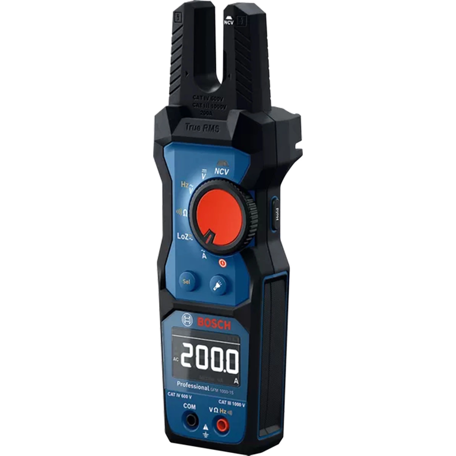 Bosch GFM 1000-15 Pince ampèremétrique True-RMS dans un étui + support MH 1 - AC/DC 1000 V & AC 200 A - CAT III 1000 V / CAT IV 600 V-image