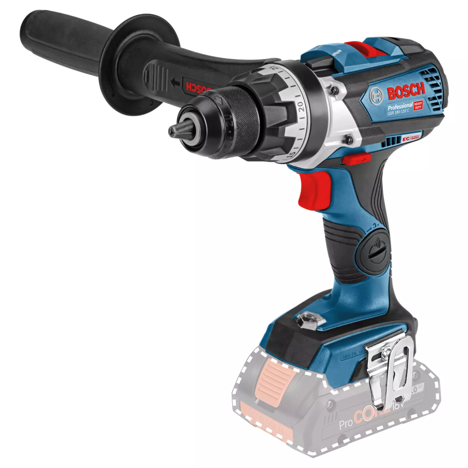 Bosch 06019G0109 - Perceuse-visseuse sans fil GSR 18V-110 C C&G - machine seule-image