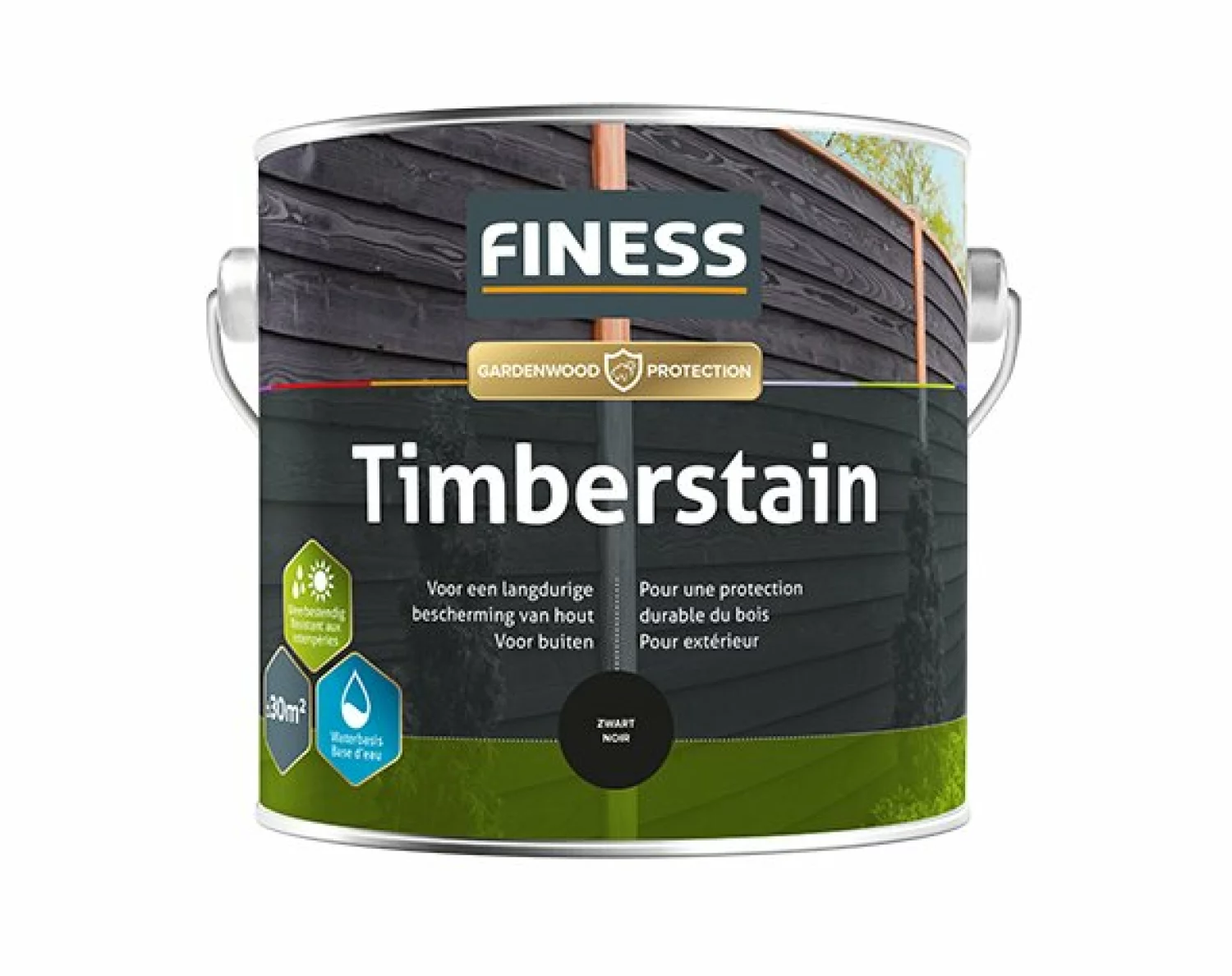 Finess Timberstain - Noir - 2.5L