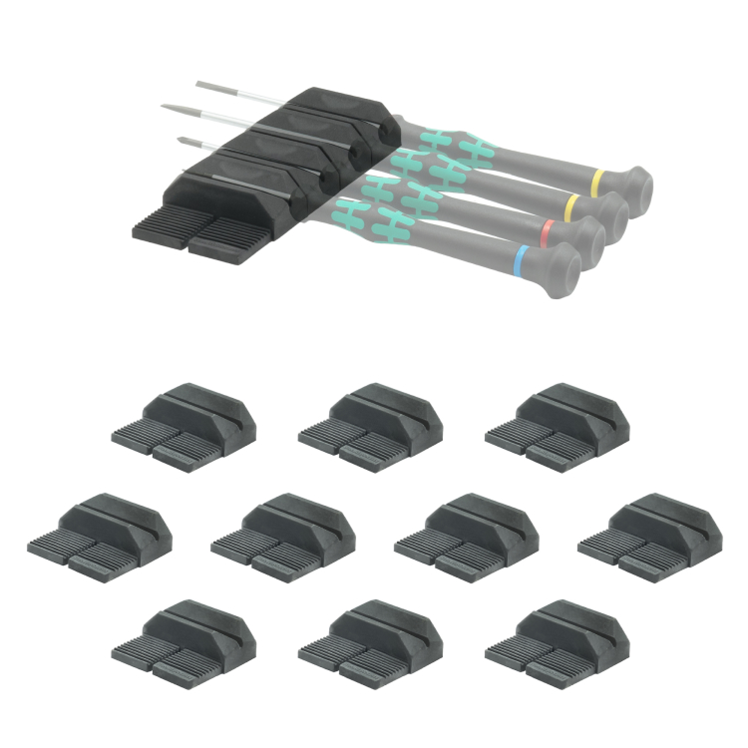 StealthMounts DHSP-SD-S-10 Drawer Hive Precisie Schroevendraaierhouder voor ladekast - zwart - 10 stuks-image