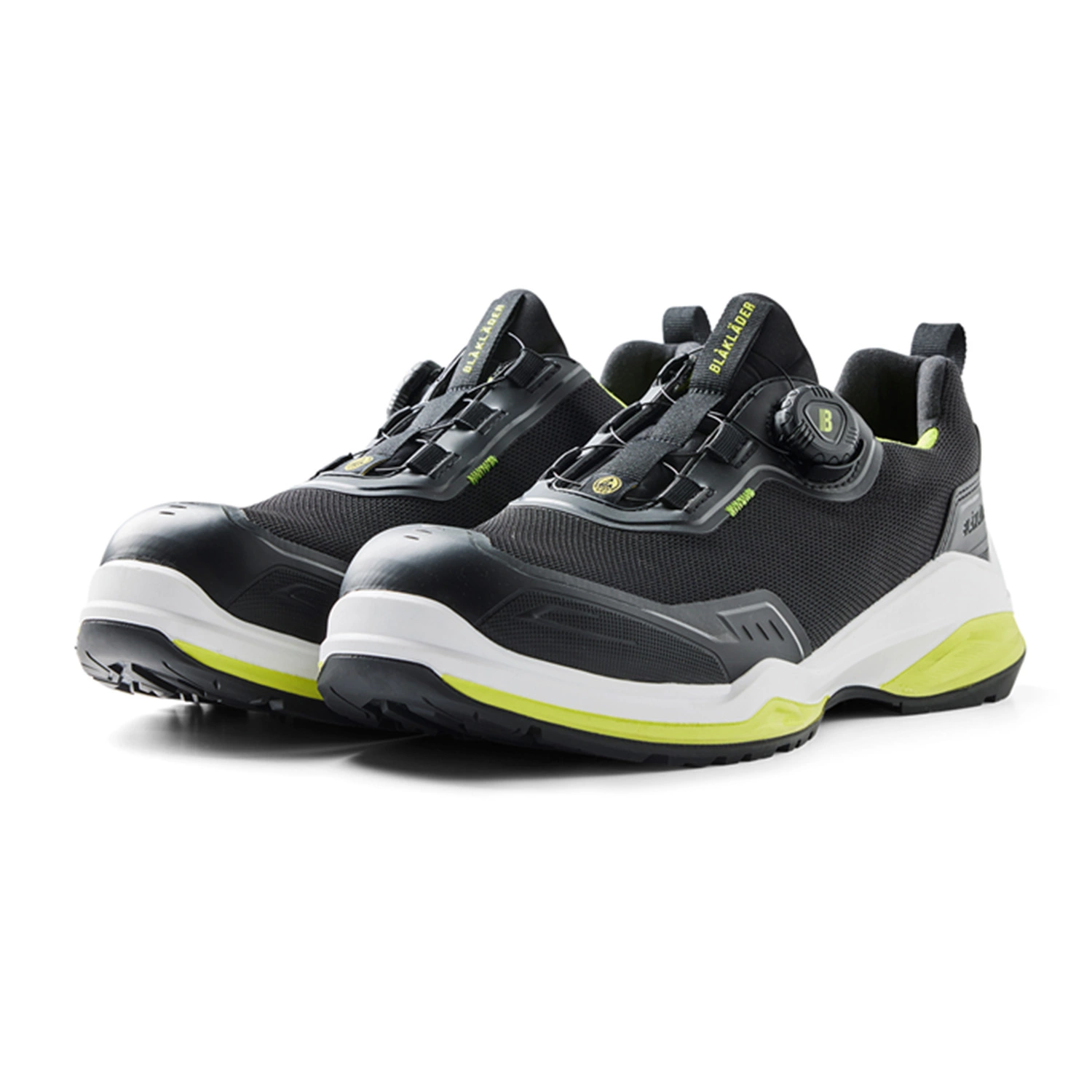 Blåkläder 2486 STRIKER Chaussure de sécurité - Basse - S3S ESD - Taille 47 - Noir/Vert citron-image