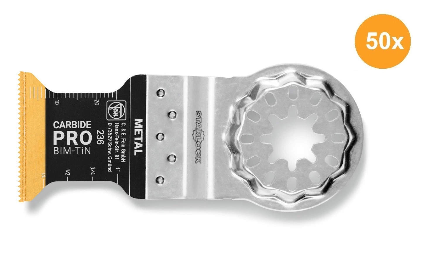 Fein 63502236250 Lame de scie E-Cut Carbide Pro (50pcs) - 35 x 45 mm-image