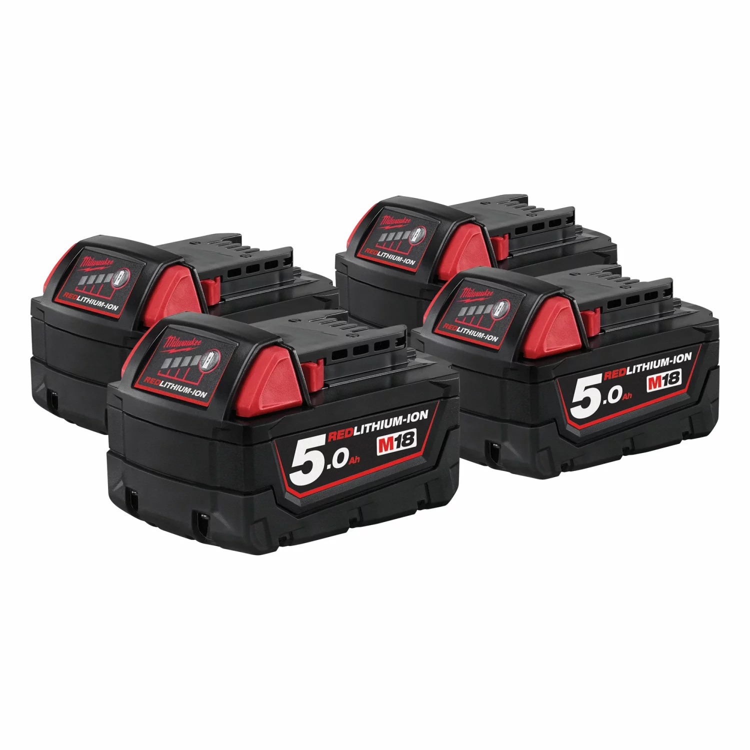 Milwaukee M18 B5 Batterie Li-Ion - 5Ah (4 pièces)-image