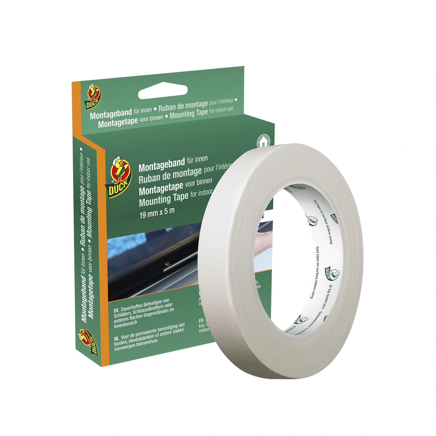 Duck Tape 127-00 Ruban de montage pour l'intérieur - 19 mm x 5 m
