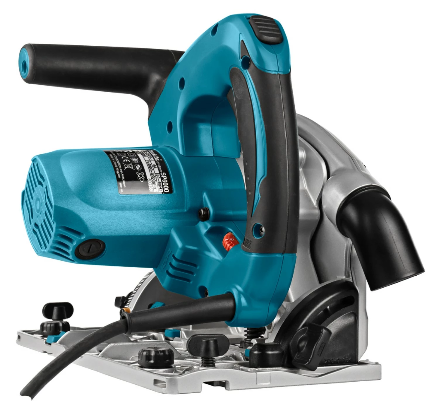 Makita SP6000J1X2 - Scie plongeante - incl. rail de guidage (2pcs) dans fourreau et MAKPAC - 1300W - 165mm-image