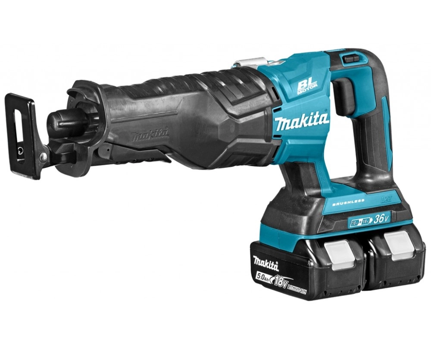 Makita DJR360PT2 36V (2x18V) Li-Ion accu reciprozaag set (2x 5.0Ah accu) in koffer - snelwissel - variabel - koolborstelloos-image