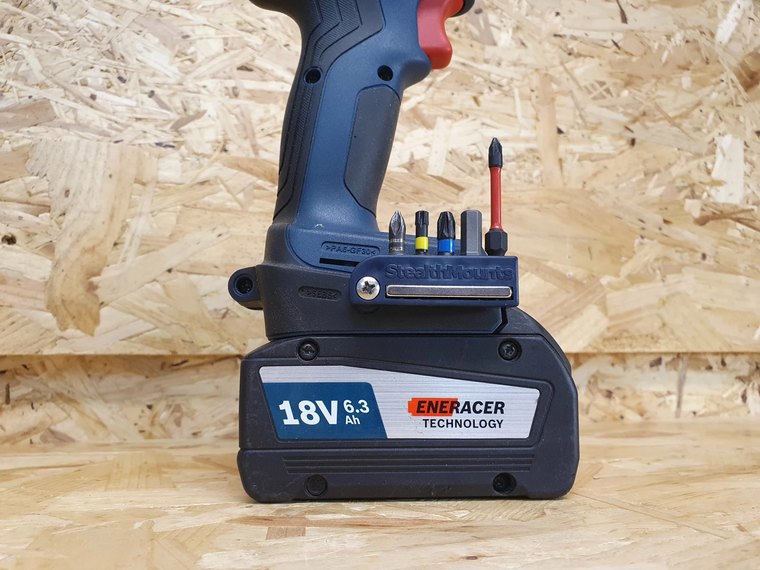 StealthMounts BH-BO-BLU-2 - Porte-embouts magnétique (2pcs) pour machines Bosch - bleu-image