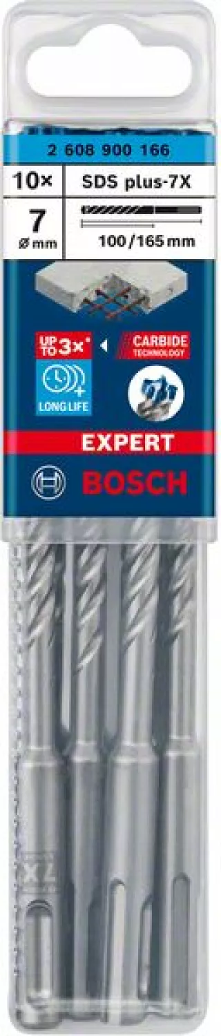 Bosch 2608900166 EXPERT SDS plus-7X Hamerboor - 7x100x165mm (10st)-image