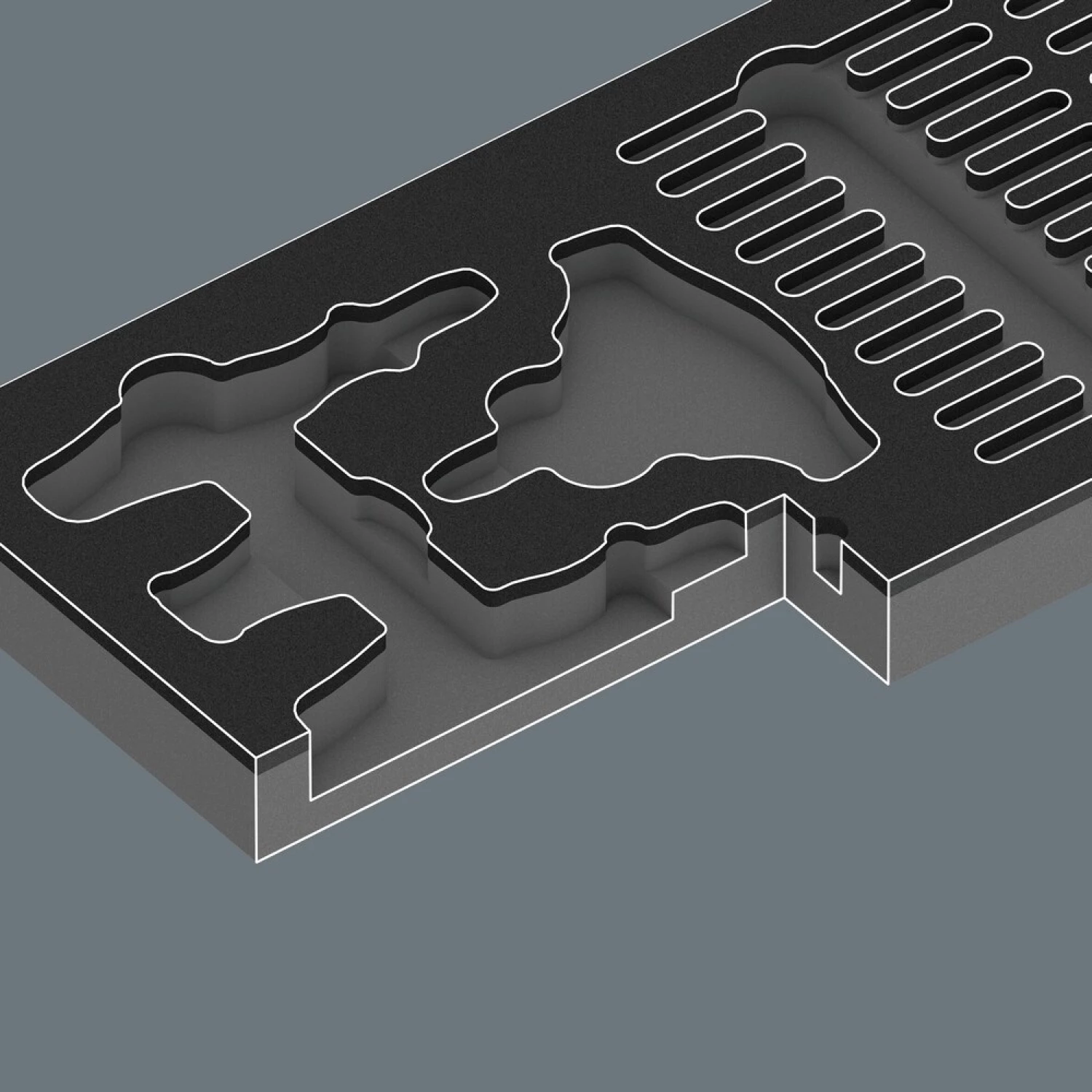 Wera 05150152001 24-delige 9752 Kraftform Kompakt Ratel-en doppenset in foam inlay - 1/4"-image