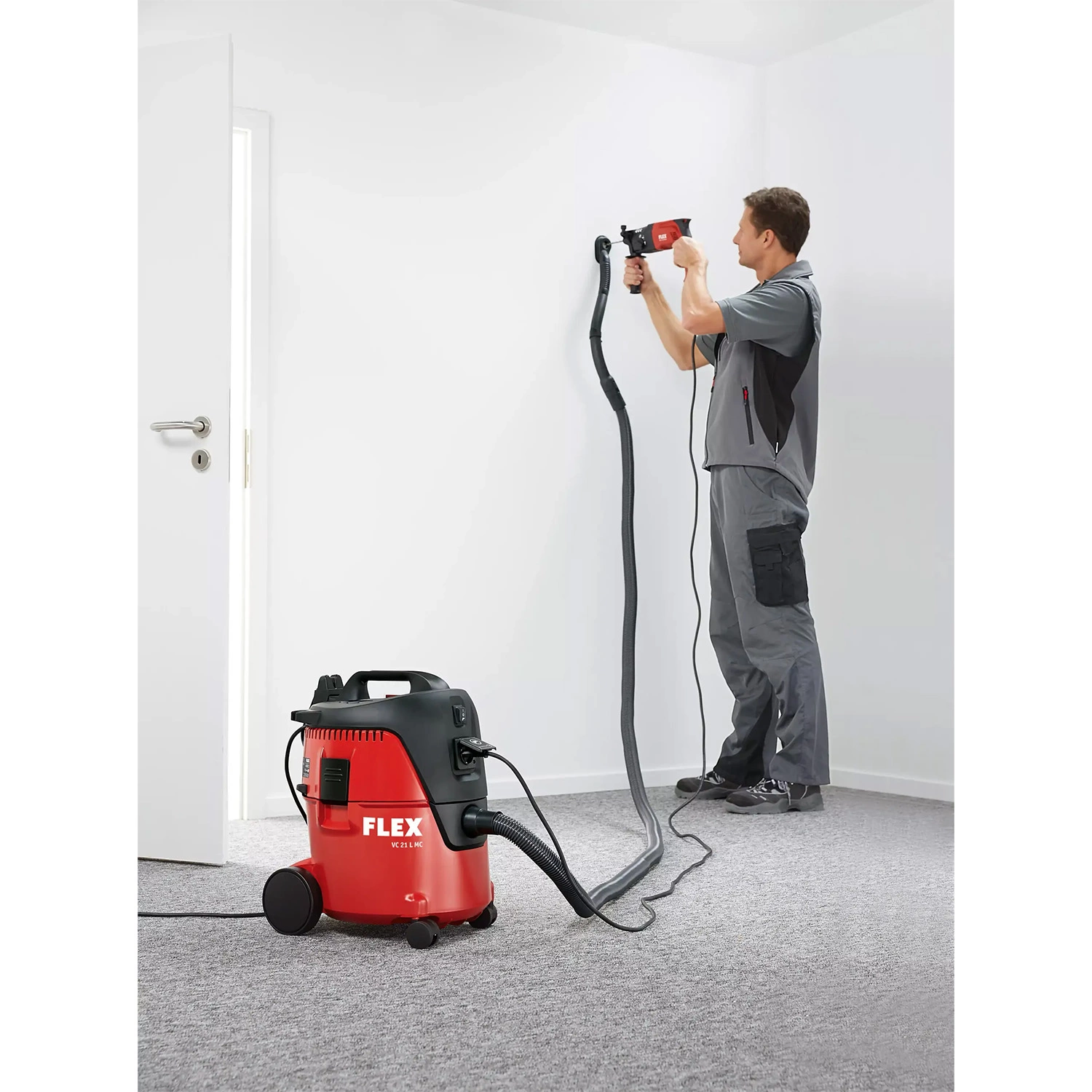 Flex VC21LMC - Aspirateur eau et poussière - incl sacs filtrants (5 pièces) - 1250W - Classe L - 20L-image