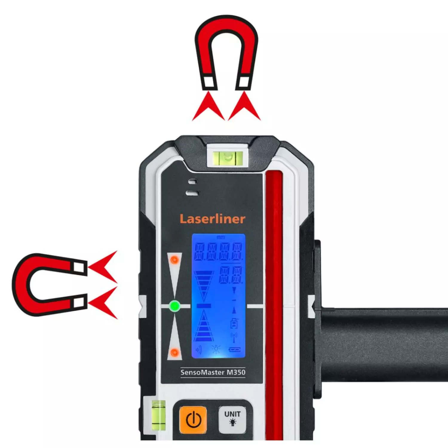 Laserliner SensoMaster M350 Handontvanger voor rotatielaser - Rood - 350m-image