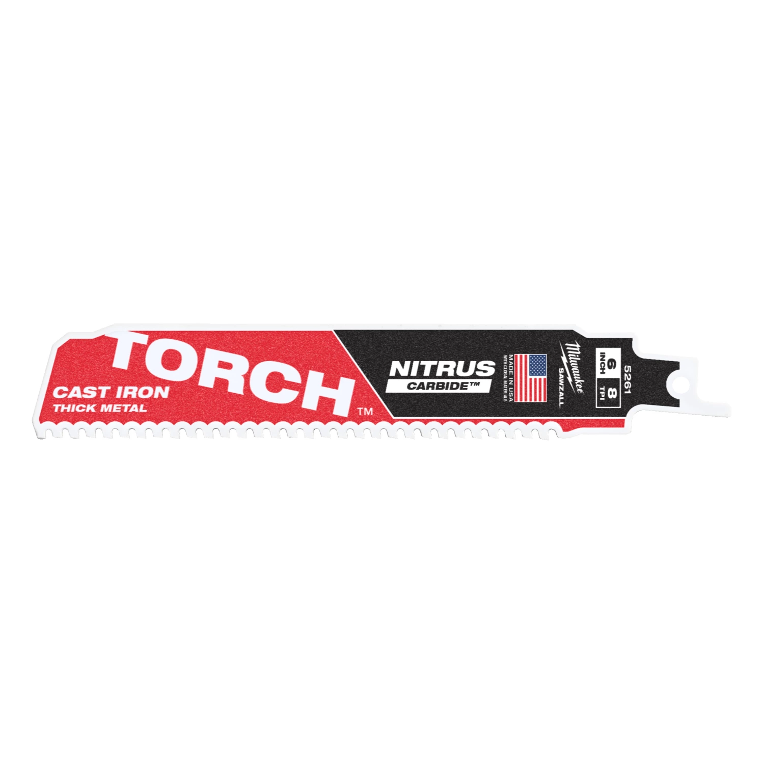 Milwaukee 48475263 Lame de scie alternative Sawzall TCT TORCH NITRUS - 300 x 8TPI - métal-image